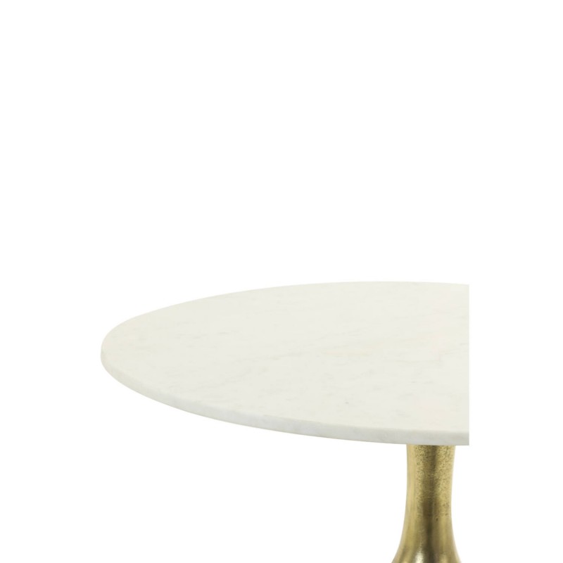 CAFE TABLE RCK WHITE MARBLE BRONZE LEG 80 - CAFE, SIDE TABLES